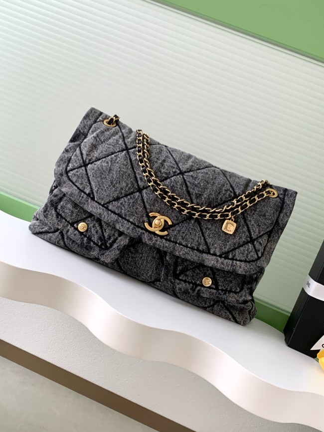 25K Large Denim Messenger Bag “45x27x10cm” -088 =AS5727