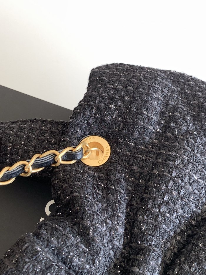 25K Bow Large Tweed Tote Bag “38x29x5cm” -007 =AS5851