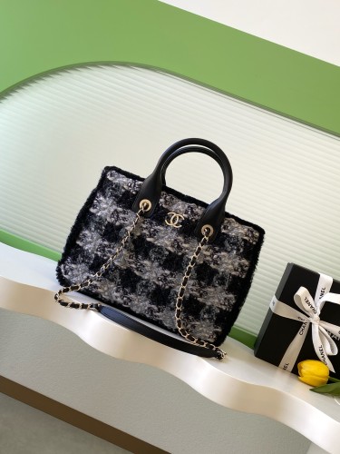 25N Small Tweed Tote Bag “33.5x24x11cm” -028 =AS5688