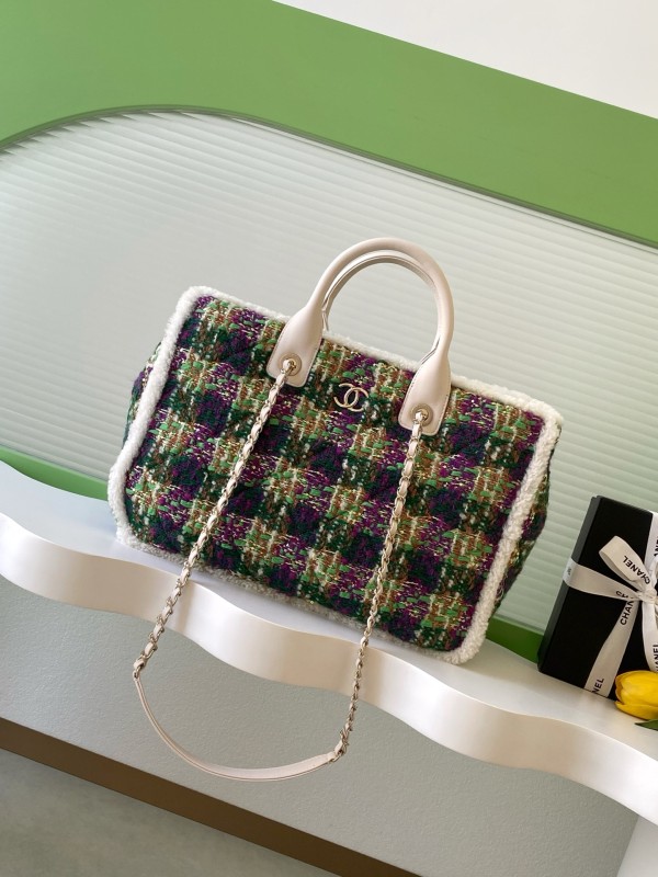 25N Tweed Tote Bag “39.5x27.5x16cm” -068 =AS5689