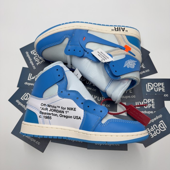 Air Jordan 1 X OFF-White University Blue UNT Ten Ten(Unisex)36-47