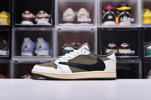 Travis Scott x Jordan Air Jordan 1 Low OG Medium Olive(Unisex)36-47=