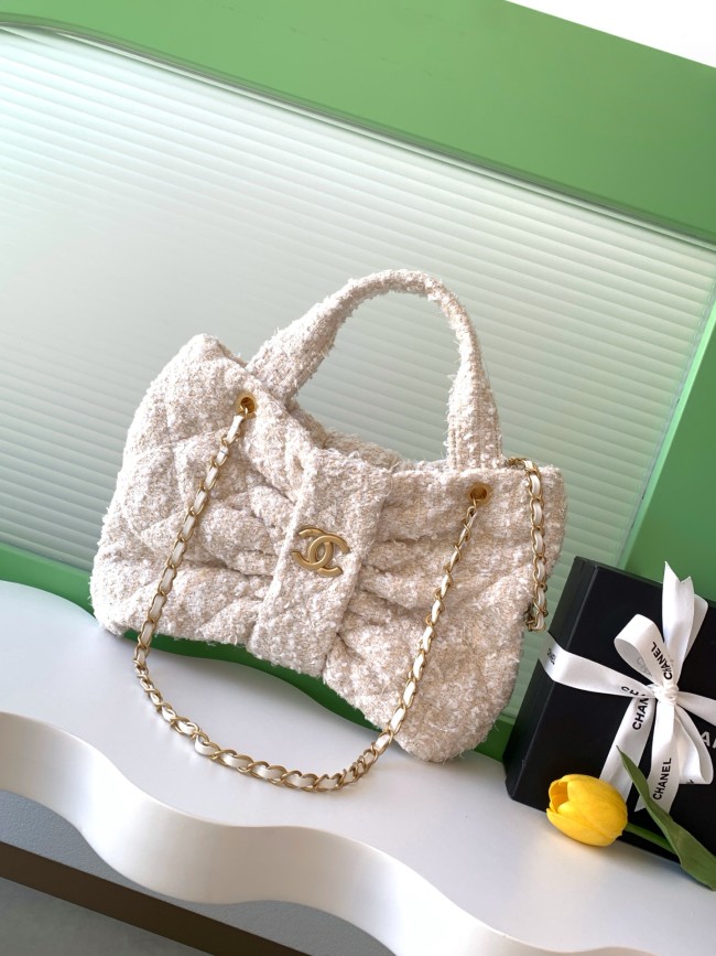 25K Bow Small Tweed Tote Bag “26x18x5cm” -036 =AS5849