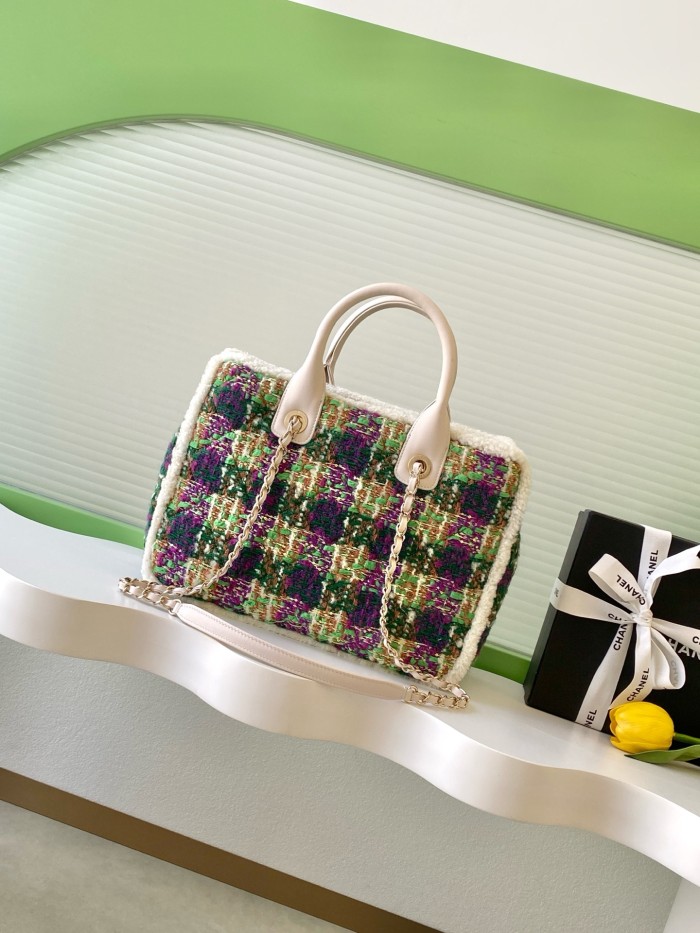 25N Small Tweed Tote Bag “33.5x24x11cm” -028 =AS5688