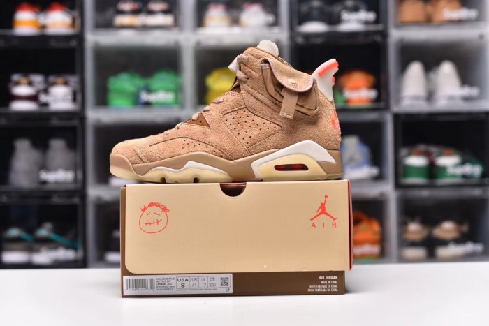 Air Jordan 6 X Travis Scott Retro SP British Khaki (Male)40-47=