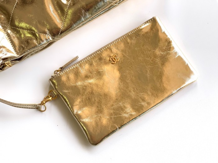 25C 22 Bag Large Metallic Gold “42x39x8cm” -038 =AS3261