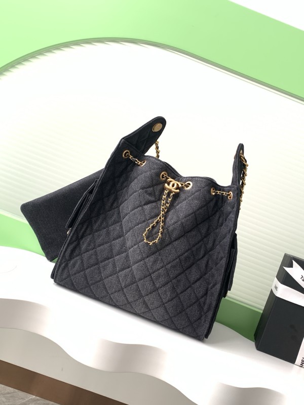 25P Hobo Hip Bag Small Denim “40x30x15cm” -038 =AS5231