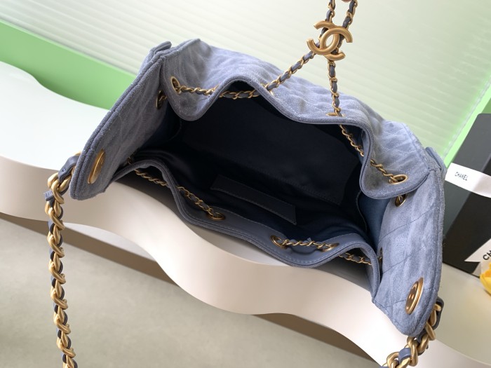 25K Hobo Hip Bag Small Suede “30x26x14cm” -058 =AS5293