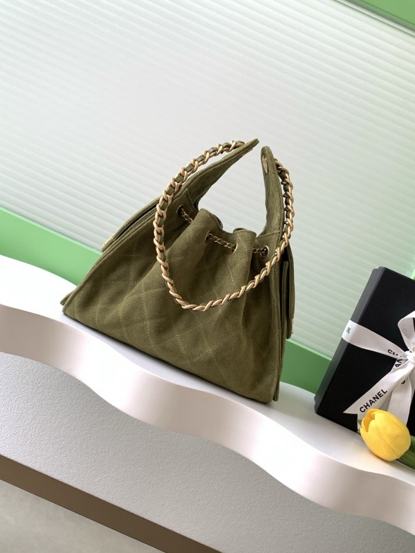 25K Hobo Hip Bag Small Suede “30x26x14cm” -058 =AS5293