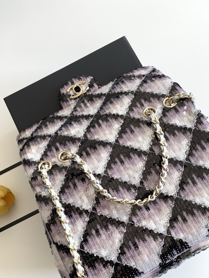 Classic Flap Mini Sequin Gradient Bag “21x14x8cm” -058 =AS4561