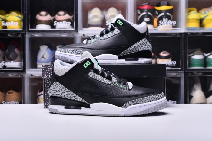 Air Jordan 3 Retro Green Glow(Unisex)36-47=