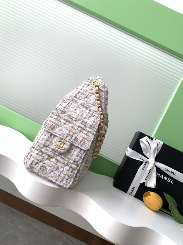 25C Hobo Hip Bag Small Tweed “30x26x14cm” -057 =AS5293