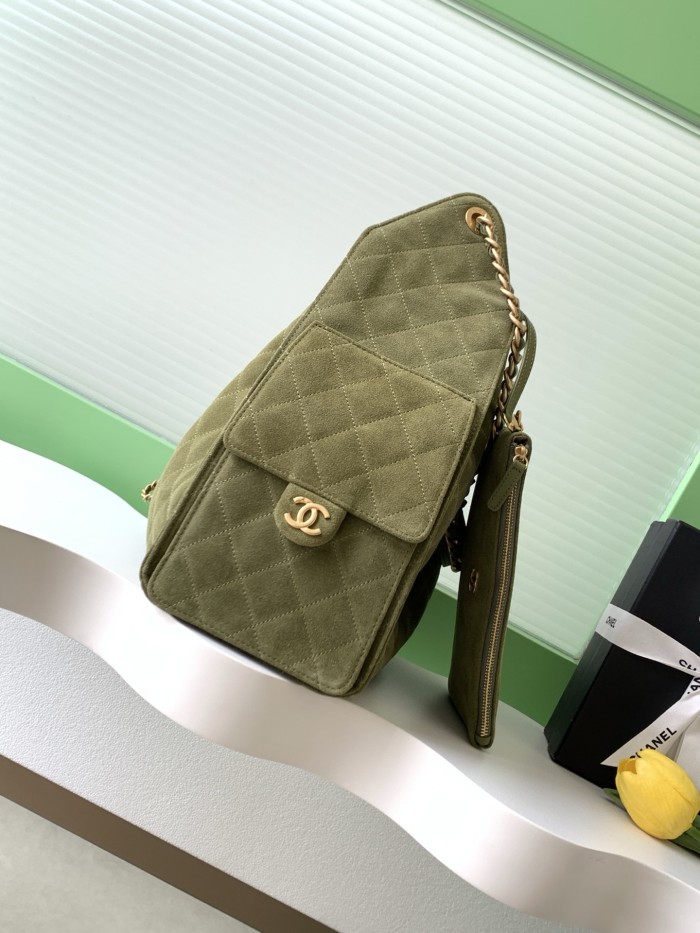 25K Hobo Hip Bag Large Suede “40x30x15cm” -009 =AS5311