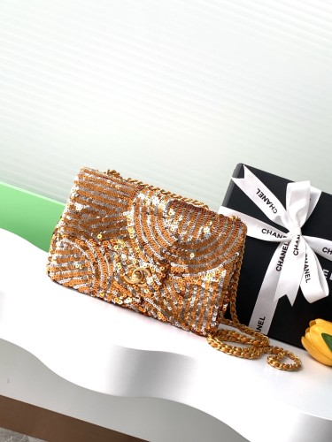 25P Classic Flap Mini Sequin Floral Bag “21x14x8cm” -059 =AS4561