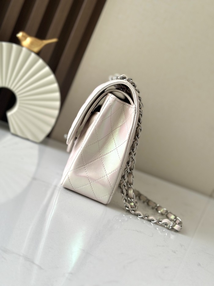 Classic Flap Medium Iridescent Apricot Lambskin “25.5x15x6cm” -039 =1112