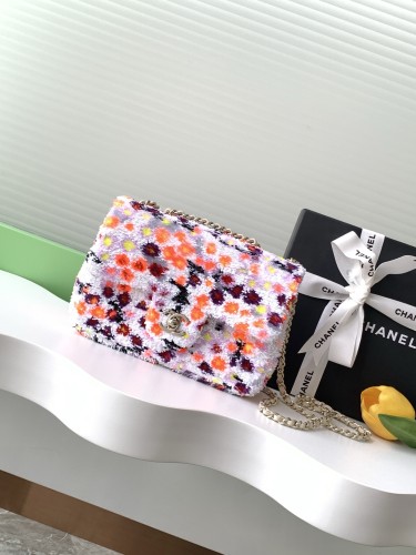 25P Classic Flap Mini Sequin Floral Bag “21x14x8cm” -058 =AS4561