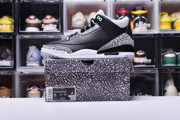 Air Jordan 3 Retro Green Glow(Unisex)36-47=