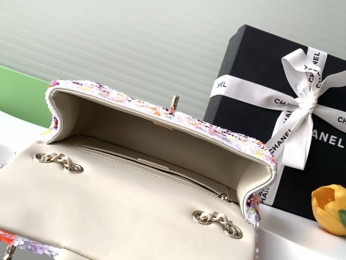 25P Classic Flap Mini Sequin Floral Bag “21x14x8cm” -058 =AS4561