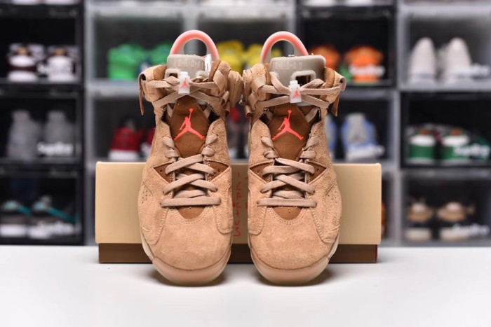 Air Jordan 6 X Travis Scott Retro SP British Khaki (Male)40-47=
