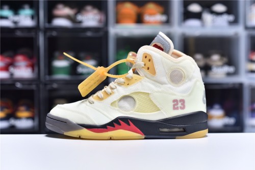 Air Jordan 5 Retro Sail X Off-White(Male)40.5-47=