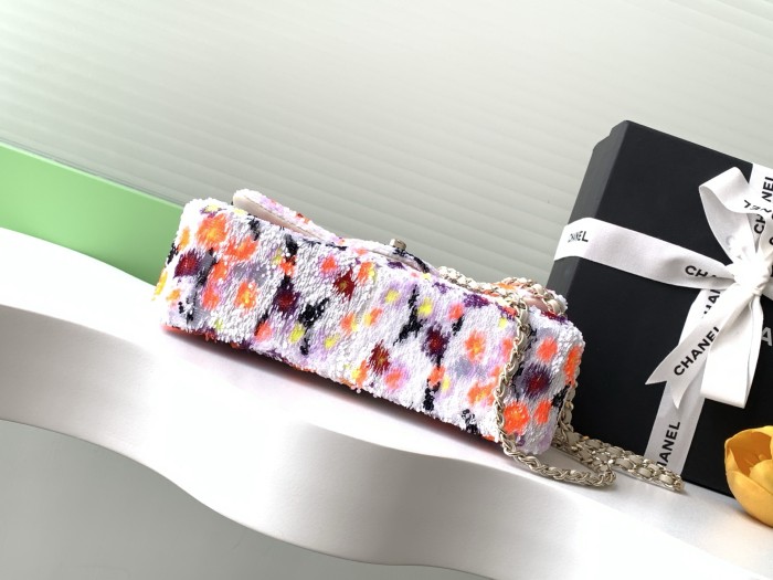 25P Classic Flap Mini Sequin Floral Bag “21x14x8cm” -058 =AS4561