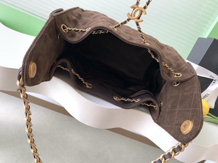 25K Hobo Hip Bag Small Suede “30x26x14cm” -058 =AS5293