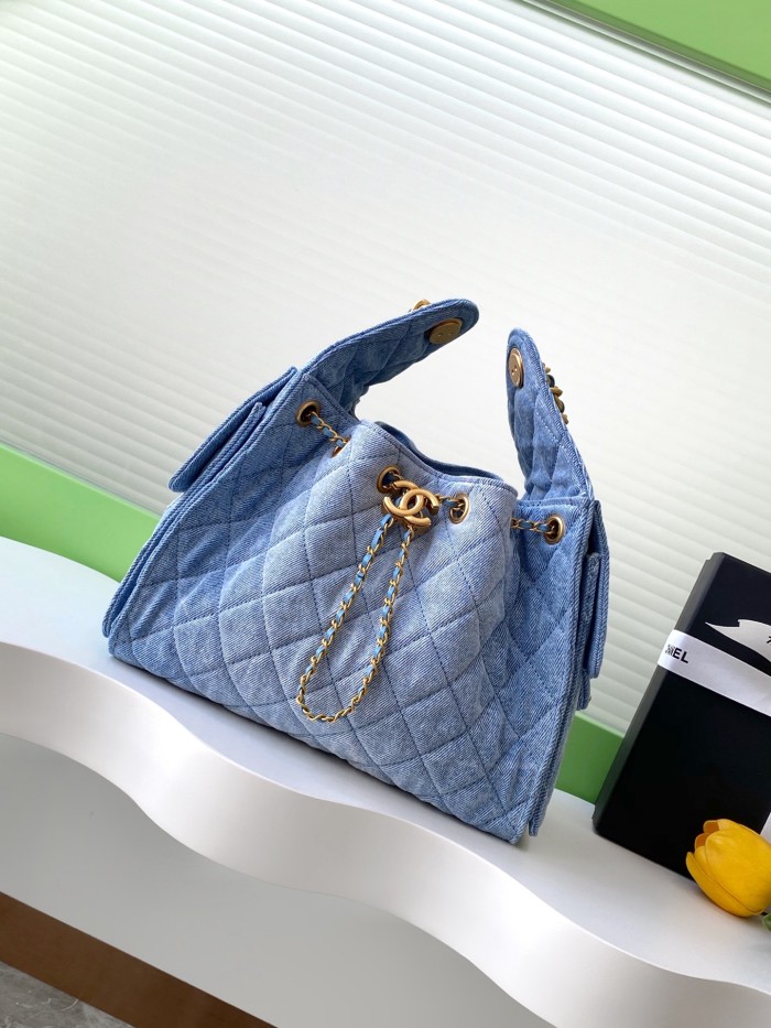 25P Hobo Hip Bag Small Denim “30x26x14cm” -008 =AS5293