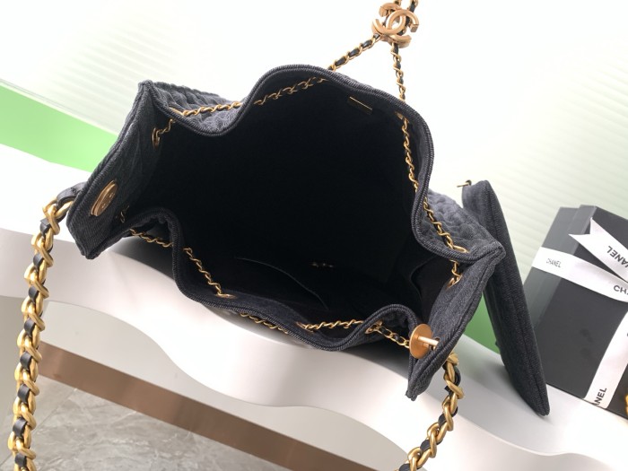 25P Hobo Hip Bag Small Denim “40x30x15cm” -038 =AS5231