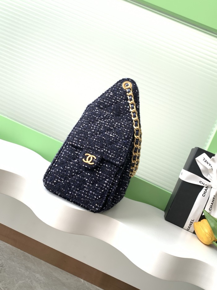 25C Hobo Hip Bag Small Tweed “30x26x14cm” -057 =AS5293