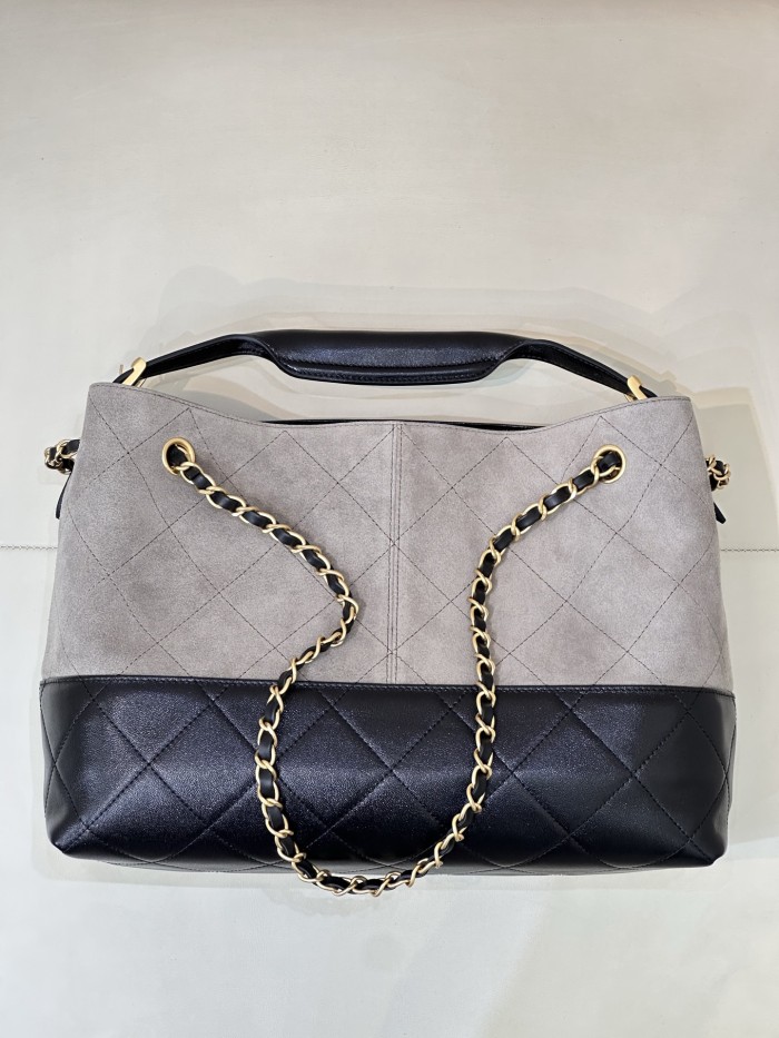 25A Shopping Bag Medium Suede & Lambskin “36x24x12cm” -0521 =AS5634