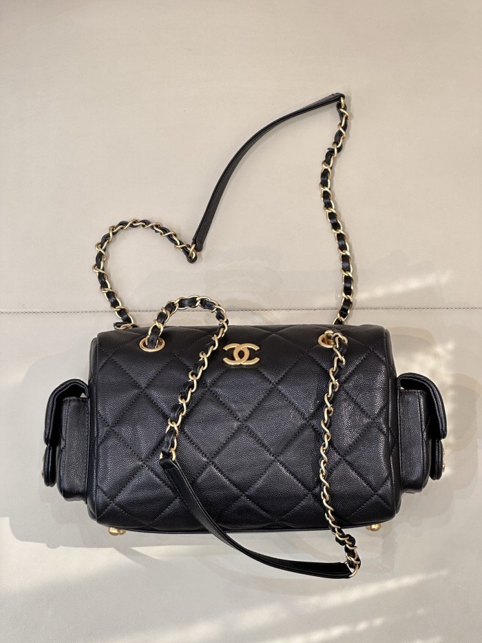 25K Bowling Bag Small Caviar “24x15.5x11.5cm” -0301 =AS5792