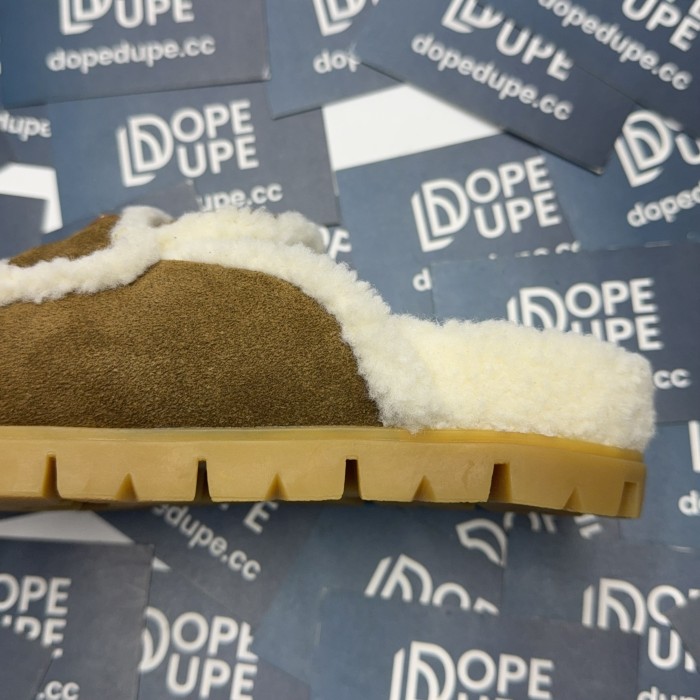 Shearling-Lined Suede Platform Mules(Female)36-41