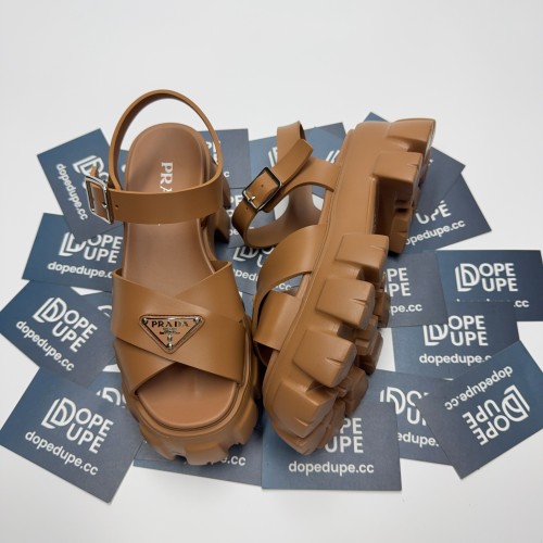 Monolith Rubber Crossover Strap Slingback Sandals (Female)36-41