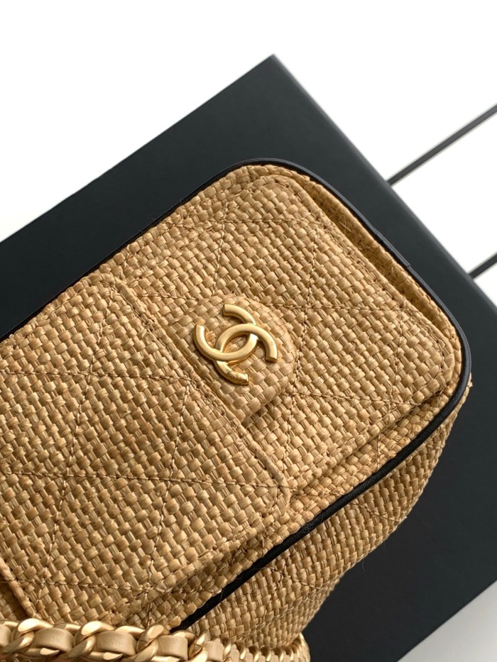 26P Hobo Hip Bag Small Raffia “22x20x12.5cm” -008 =AS5631