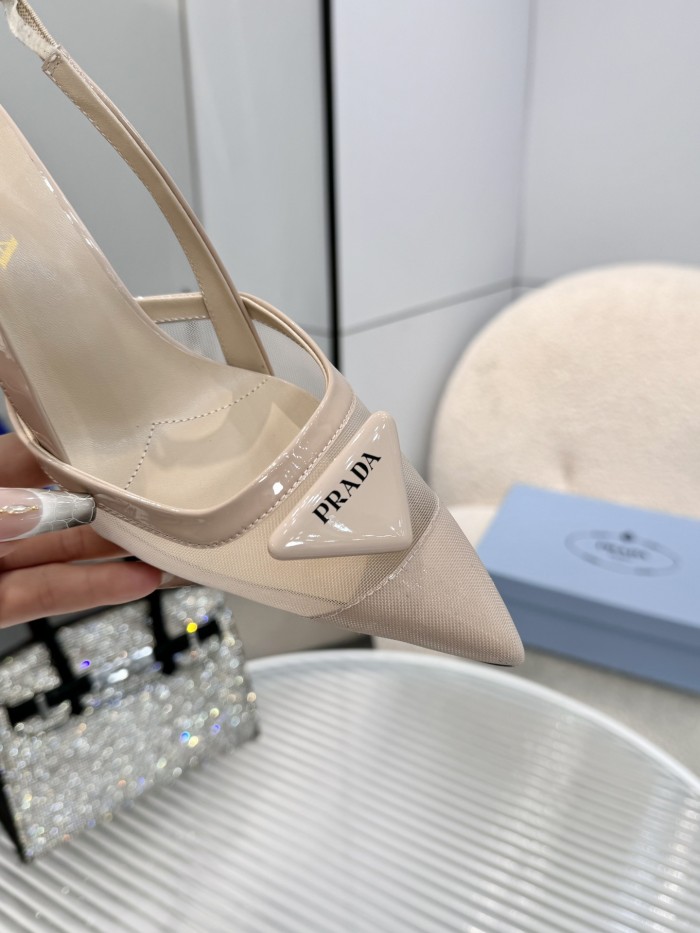 Mesh Fabric Slingback Pumps(Female)36-41=
