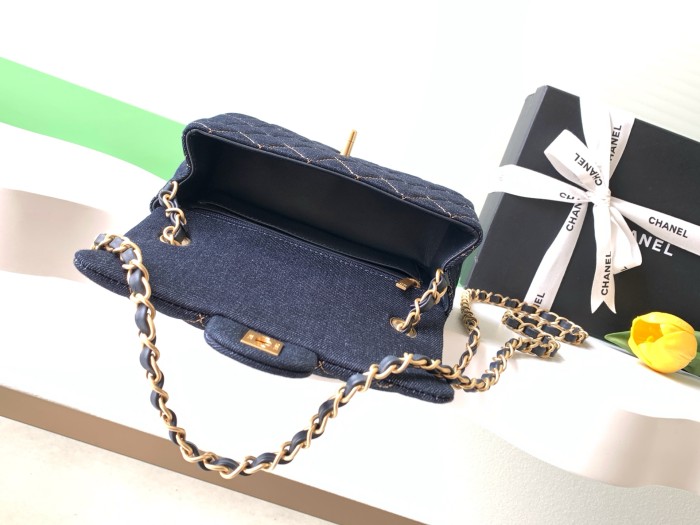 26P Classic Flap Mini Denim “20x13x7cm” -006 =AS1116