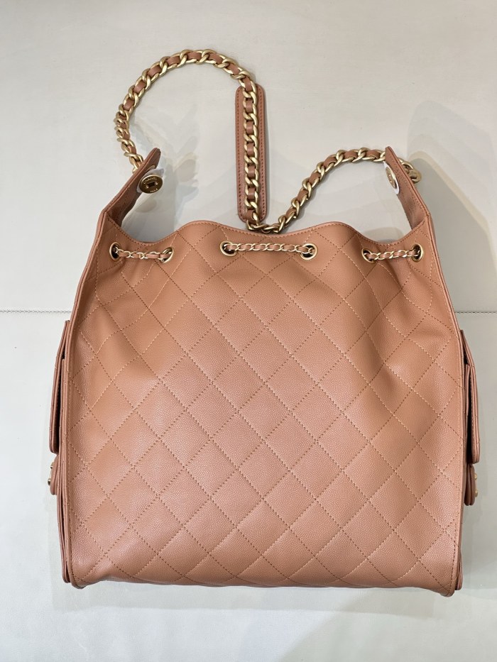 25C Multi-Pocket Hobo Bag Large Suede “40x29x14cm” -0531 =AS5311