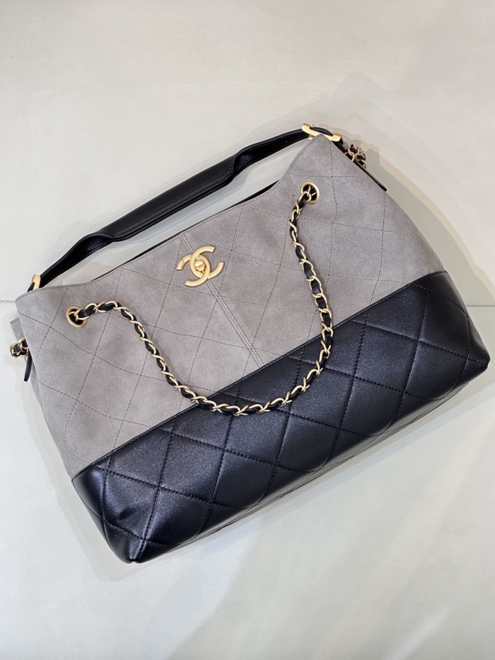 25A Shopping Bag Medium Suede & Lambskin “36x24x12cm” -0521 =AS5634