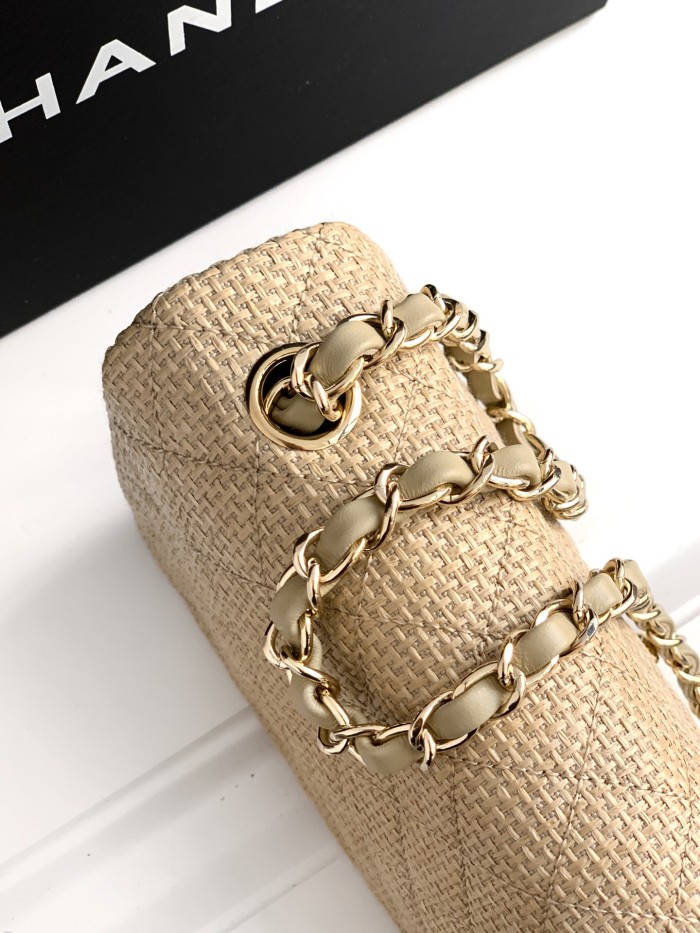 26C Classic Flap Mini Woven Raffia “20x13x7cm” -057 =A69900