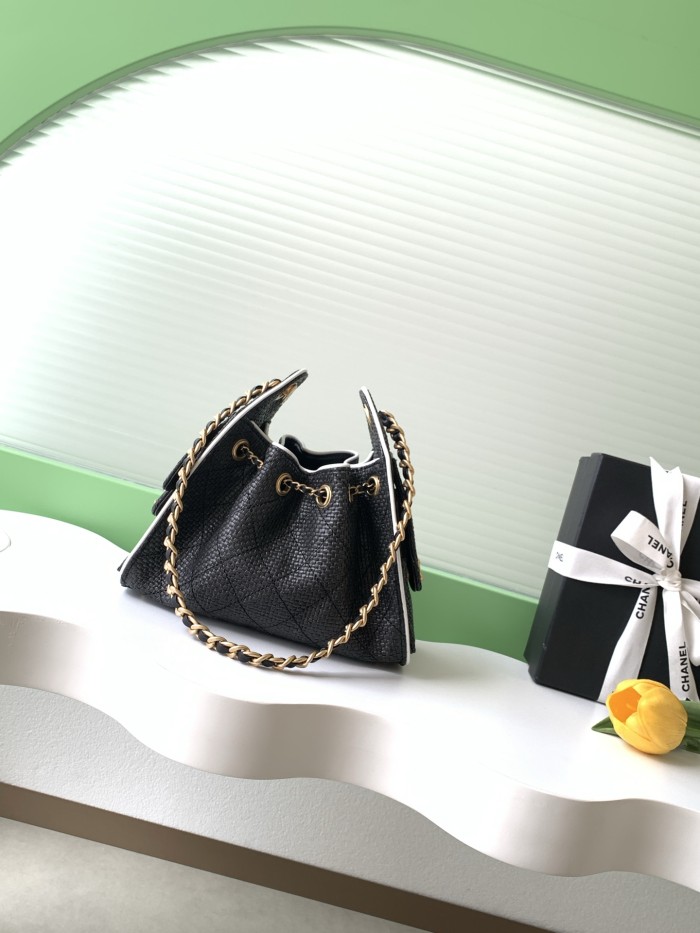 26P Hobo Hip Bag Small Raffia “22x20x12.5cm” -008 =AS5631