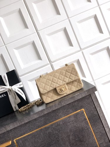 26C Classic Flap Mini Woven Raffia “20x13x7cm” -057 =A69900