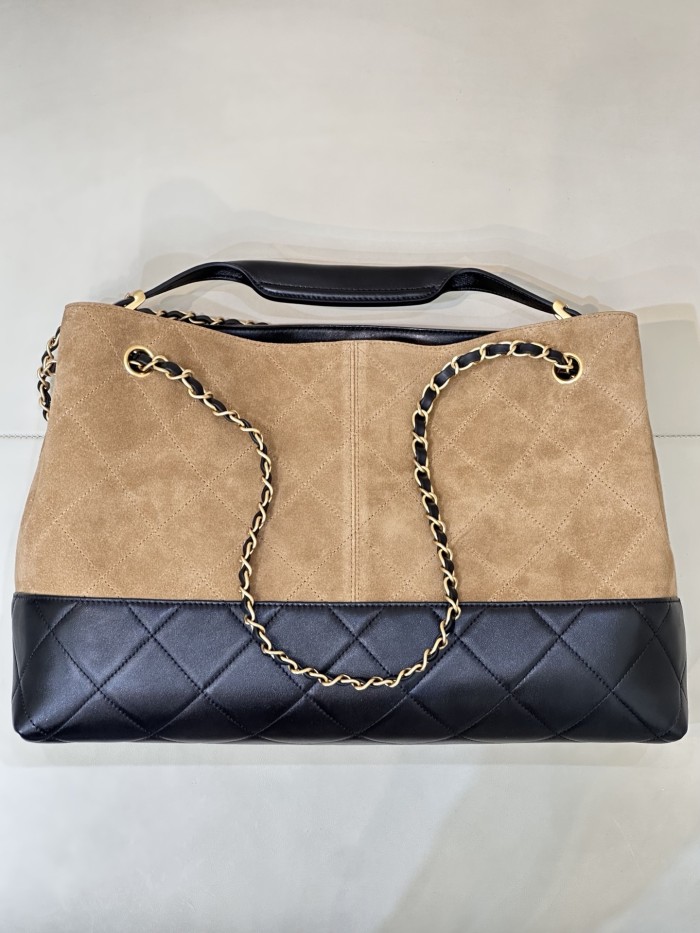 25A Shopping Bag Large Suede & Lambskin “40x28x15cm” -0031 =AS5657