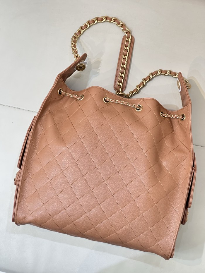 25C Multi-Pocket Hobo Bag Large Suede “40x29x14cm” -0531 =AS5311