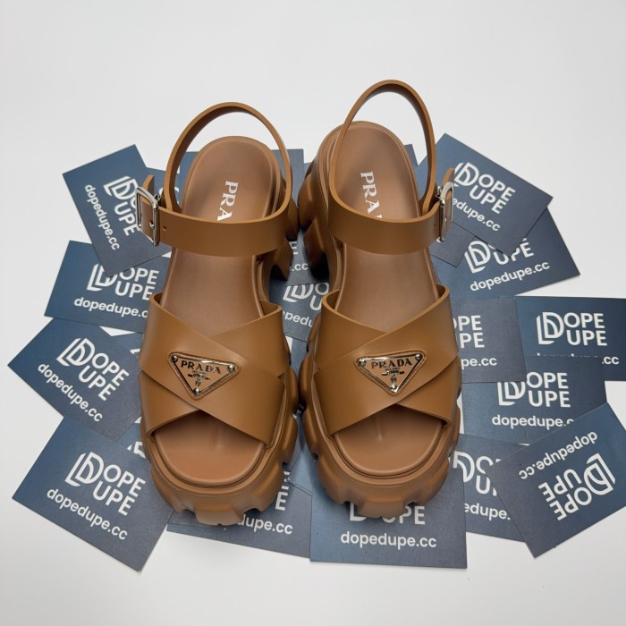 Monolith Rubber Crossover Strap Slingback Sandals (Female)36-41