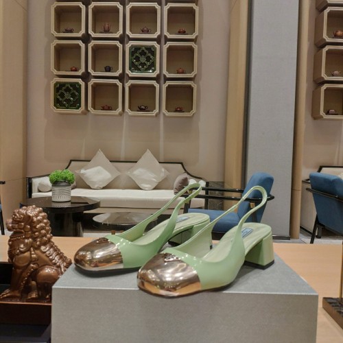 Metallic-toe Slingback Pumps(Female)36-41=