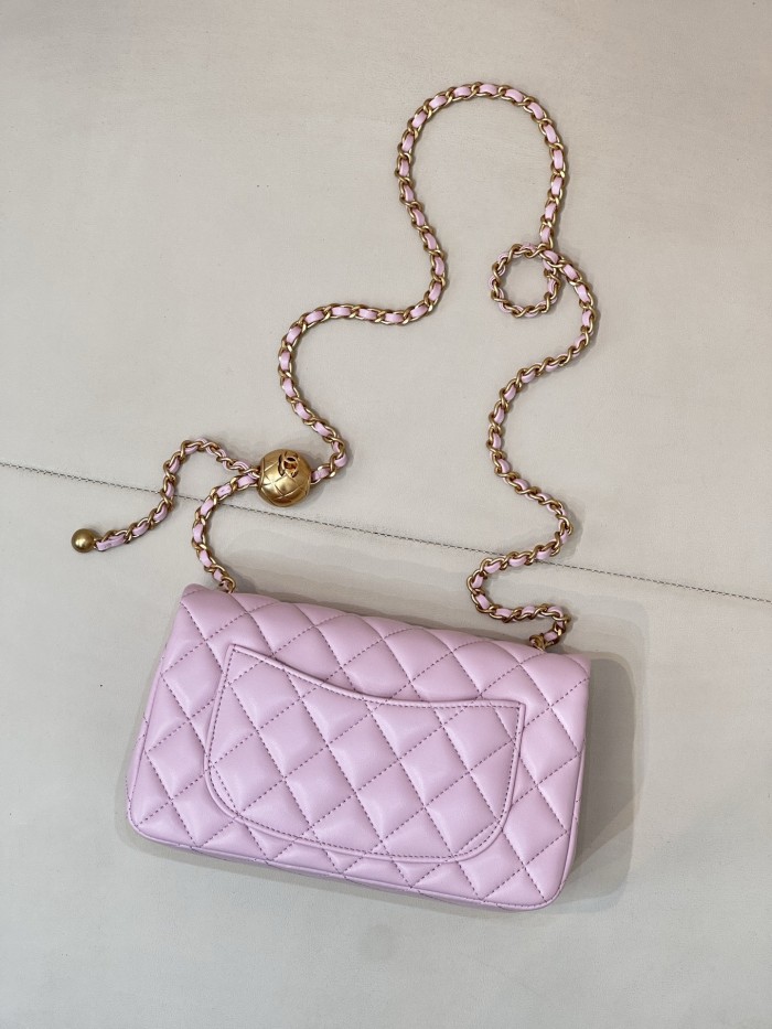 25P Classic Flap Mini Lambskin Gold Ball “20x12.5x7cm” -088 =AS1787