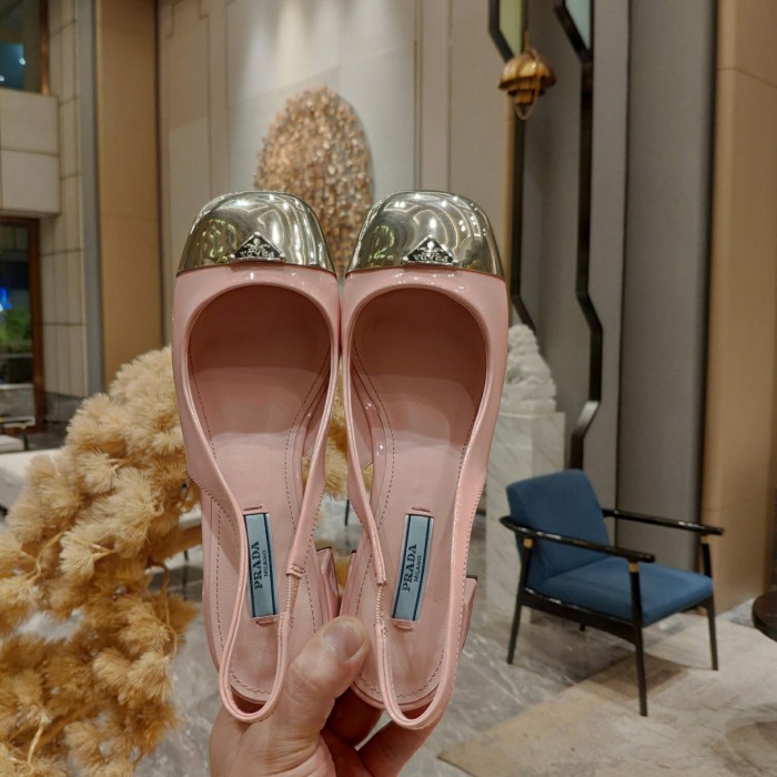 Metallic-toe Slingback Pumps(Female)36-41=
