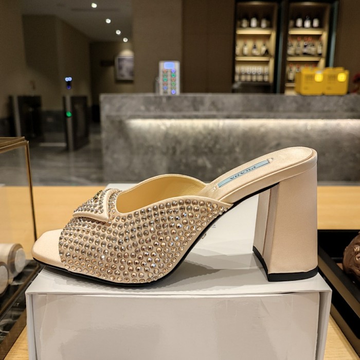 Crystal Silk Logo Mule (Female)36-41=