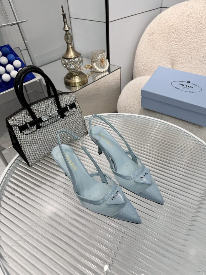 Mesh Fabric Slingback Pumps(Female)36-41=