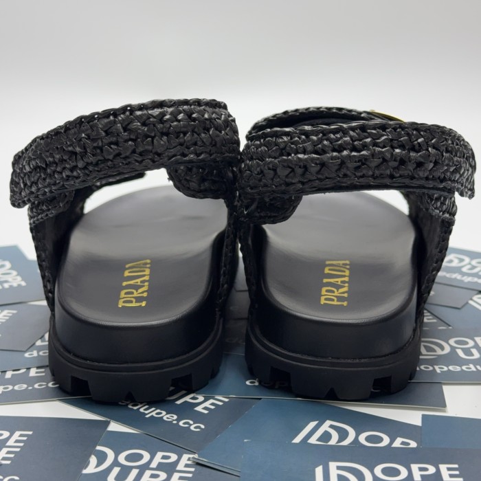 Monolith Raffia Double Strap Slingback Sandals (Female)36-41